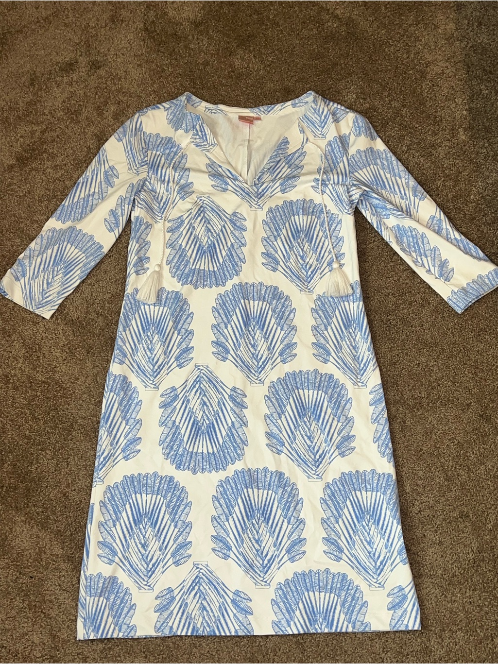 Xs Persifor Tyler Dress In Pemba Leaf Size Xsmall 3/4 Sleeve Tuckernuck